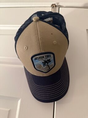 Joshua Tree Patch Trucker Hat - Tan & Navy